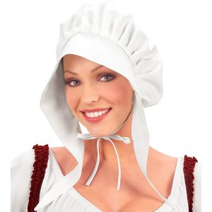 Historisch Bürgerliche Bedienstete Haube Schute oder Badehaube oder Nachtmütze Kolonialfrau weiß