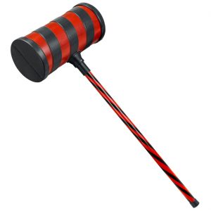 Superheldin Jokergirl Hammer Clownshammer Riesenhammer 78cm rot-schwarz