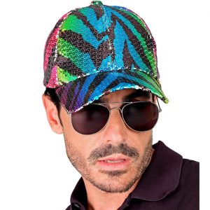 Superstars Pimp Tiger Schildmütze Basecap Pailletten bunt