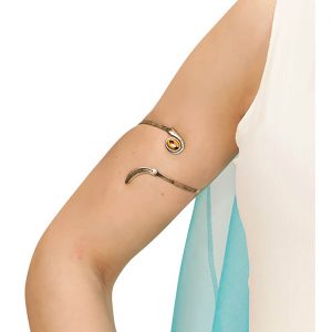 Griechen / Orientalen Armreif Armspange mit Lorbeerblattendung und Stein gold