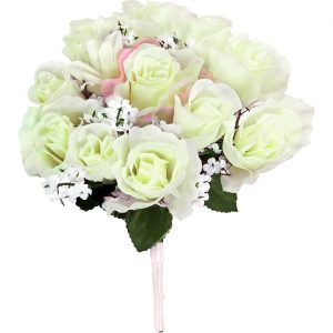 Geister Braut Deko Accessoire Artikel oder für Junggesellenabschied mit Rosen weiß-grün