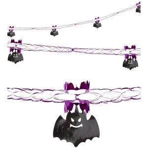 Fledermäuse Dekofoliengirlande 270cm schwarz-lila