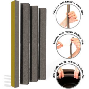 Huteinlage zum Verkleinern o. Passform ändern selbstklebend aus Schaumstoff zum individuell Zuschneiden einfarbig grau