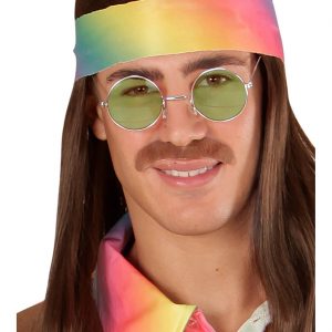 70er Jahre Hippie Nickelbrille XL grün