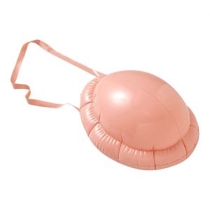 Lustiger Bauch JGA Deko Körperteilatrappe aufblasbar oder Buckel Scherzartikel aus Kunststoff zum Umbinden haut