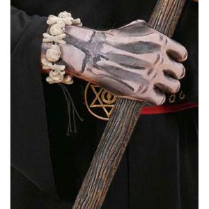 Schädel bleich Armband Schädel und Knochen aufgereiht aus Kunststoff beige-schwarz