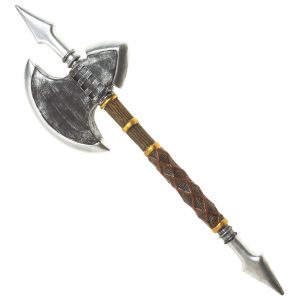 Henker / Winkinger Axt Kampfaxt Streitaxt mit Parierspitze 60cm braun-silber