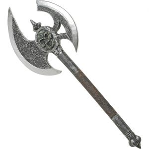 Henker / Winkinger Axt Doppelaxt mit Schädel 90cm braun-silber