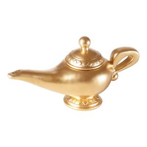 Flaschengeist Genie Deko Accessoire Artikel Genielampe Genieflasche Wunderlampe 23x12cm gold