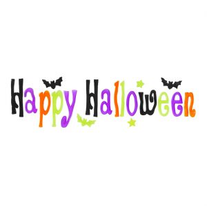 Happy Halloween Deko Fensterfolie Gel Fensterbilder 50x15cm bunt